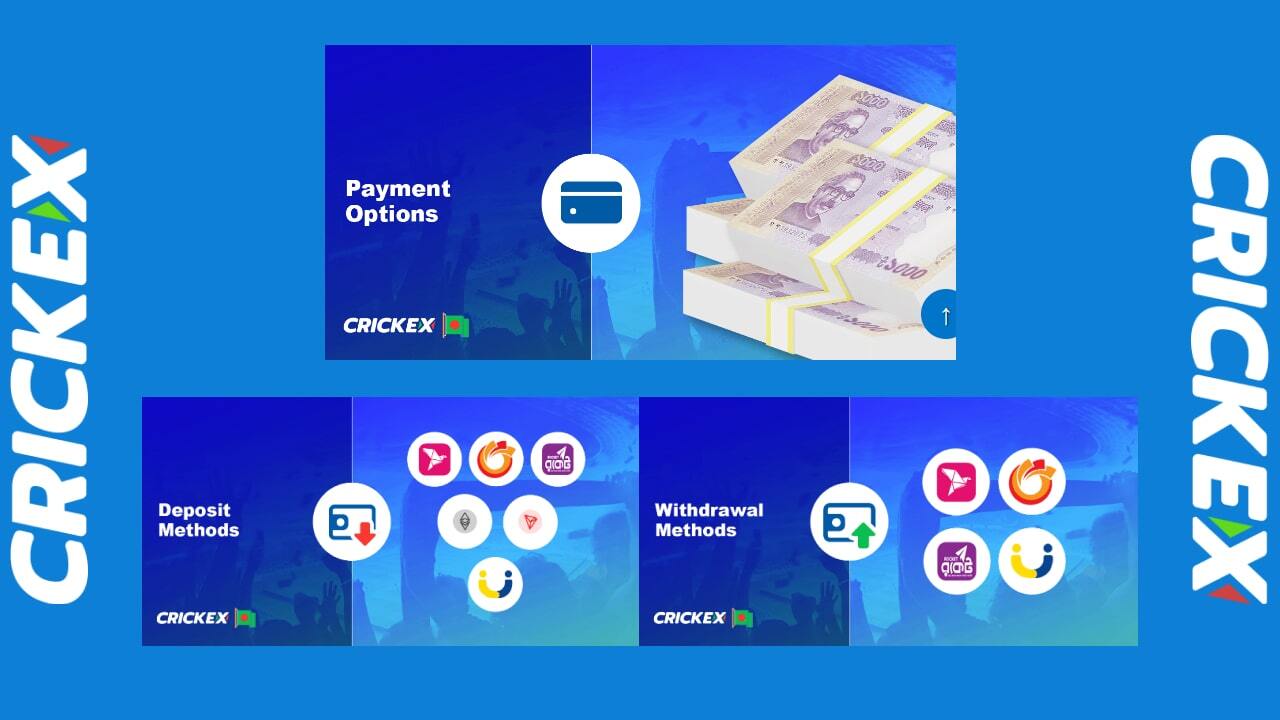 Crickex payment methods