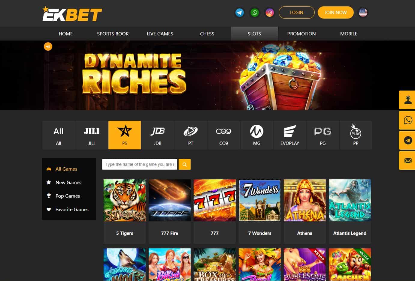 Ekbet slot games